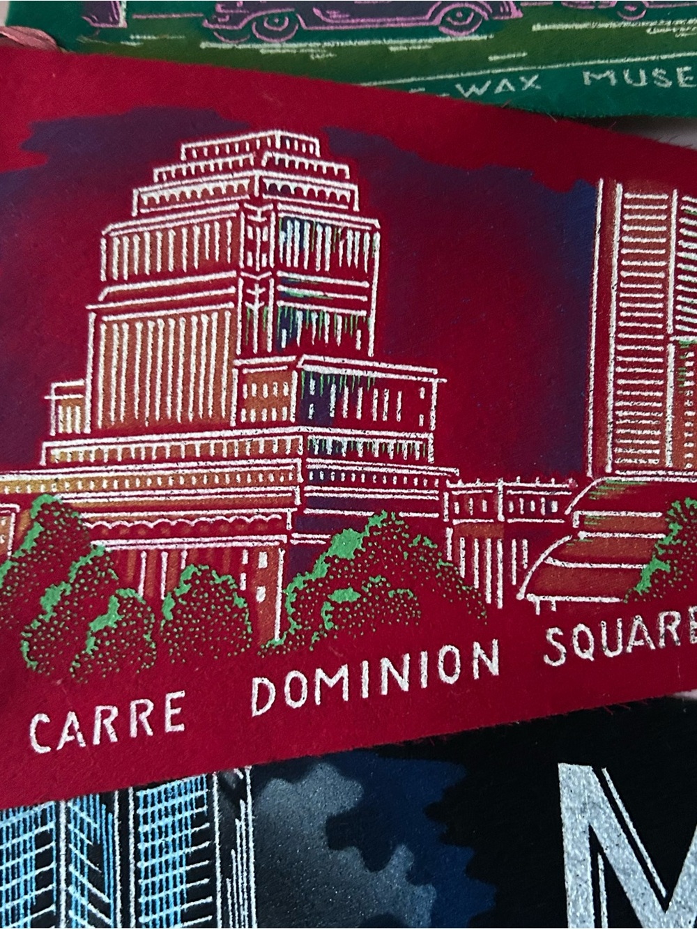 Rare Vintage Montreal Landmarks Canada Felt Pennant Lot – Set of 4 Deadstock 60s - Picture 7 of 13